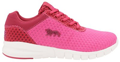 Pink/Beetroot 'Tydro' ladies lace up trainers